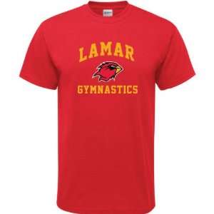    Lamar Cardinals Red Gymnastics Arch T Shirt