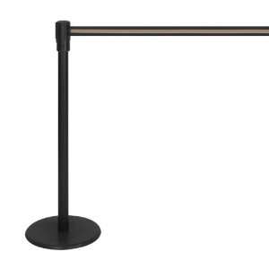 United Visual Products Presidential Series Belt Stanchion   Black Post 