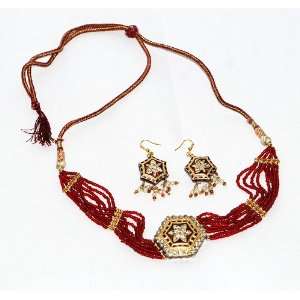  Pretty Indian Handmade Fashion Lakh Lac Jewelry Necklace & Earring 