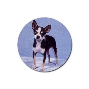 Chihuahua Rubber Round Coaster (4 pack) 