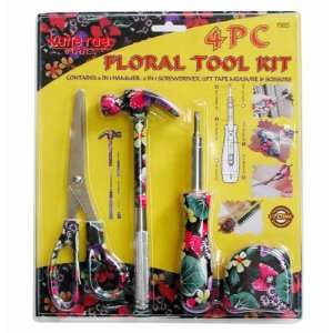  KR Tools 95025 Pro Series 4 Piece Floral Tool Kit (Colors 