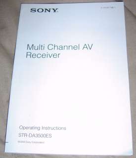 Sony STR DA3500ES 7.1 Channel Receiver Elevated Standard DA 3500 ES HD 