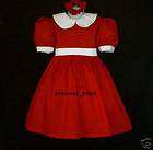 VHTF Little Orphan Annie 2pc Red Dress Set Sz 12M 10yrs