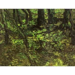  Oil Painting Undergrowth with Ivy Vincent van Gogh Hand 