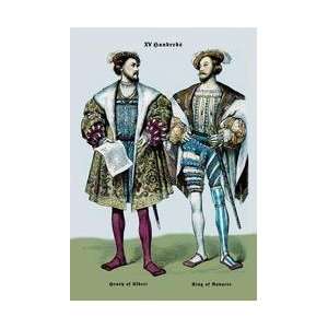  Henry of Ulbert and the King of Navarre 16th Century 12x18 