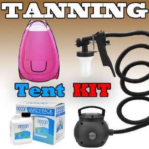  Lite Sunless Spray Tanning KIT Tent Machine Airbrush Tan MaxiMist PINK