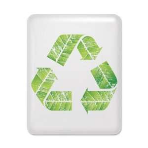  iPad Case White Recycle Symbol in Leaves 