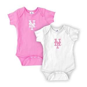  New York Mets 2 Pack Girls Creeper Set by Soft as a Grape 