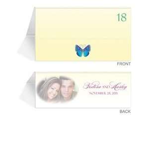  100 Photo Place Cards   Butterfly Blue