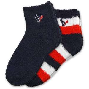   Houston Texans Womens Slipper Socks  2 Pack Medium
