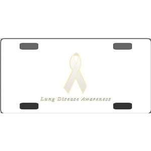 Lung Disease Awareness Ribbon Vanity License Plate