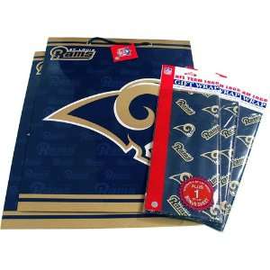  Pro Specialties St. Louis Rams Large Size Gift Bag & Wrapping Paper 