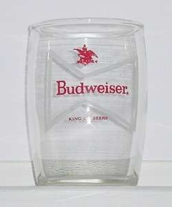 Vintage Budweiser Barrel Shaped Beer Glass 3 1/8 Tall  