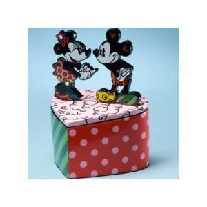 Romero Britto Disney Lidded Trinket Box Mickey & Minnie