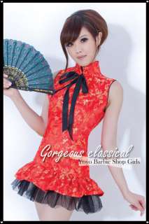 Japan Hello Red Kitty Fabrics China Doll bow Lace Dress  