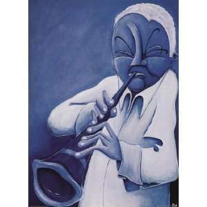  Blue Jazzman IV by Patrick Daughton 5x7