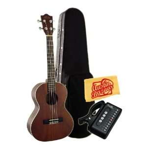   Ukulele Bundle with Hard Case, Cherub Tuner, and Polishing Cloth