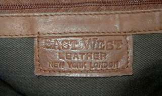 Vtg. Distessed Rustic WHISKEY RUM Leather Messenger Briefcase~Brief 