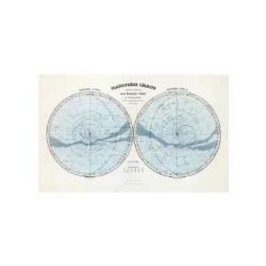   Celeste, Hemisphere Austral, Hemisphere Bor Giclee