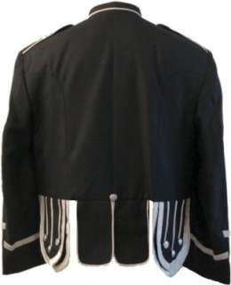Drummers/Pipers Black /Red Doublet Kilt Jacket 36   52  