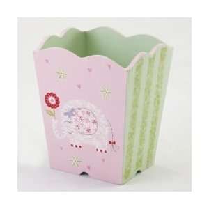 Pink Elephant Kids Waste Basket