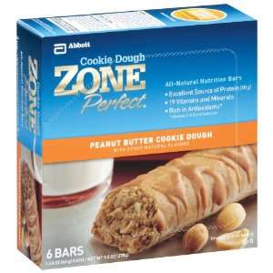  ZonePerfect Cookie Dough, Peanut Butter Bar, 6 Count Boxes 