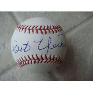  Bob Uecker Signed Baseball   Brewers hof Official Ml W coa 
