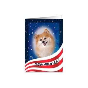 July 4th Card   featuring a Pomeranian Card