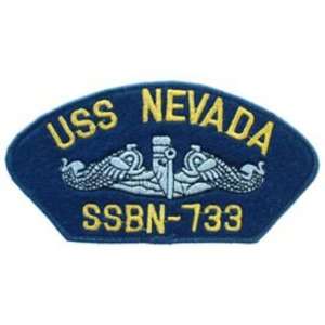  U.S. Navy USS Nevada SSBN 733 Hat Patch 2 3/4 x 5 1/4 