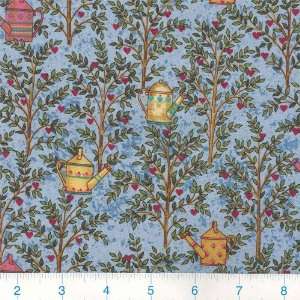   Wide Roosters Orchard Blue Fabric By The Yard Arts, Crafts & Sewing