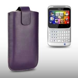  HTC CHACHA PURPLE PU LEATHER CASE, BY CELLAPOD CASES 