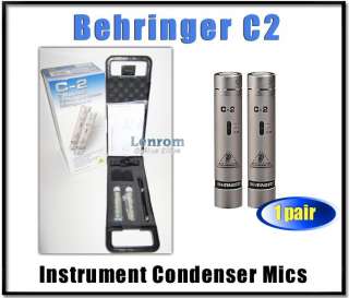 Behringer C2 Studio Condenser Microphones Pair C 2 NEW  