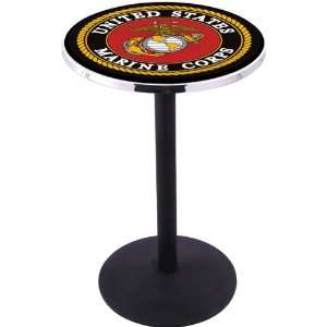  United States Marine Corps Pub Table with 214 Style Base 