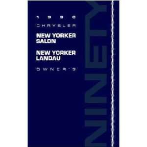  1990 CHRYSLER NEW YORKER SALON LANDAU Owners Manual 