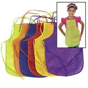 12 Kids Aprons Smocks Cooking Party Favor Lot Child New  