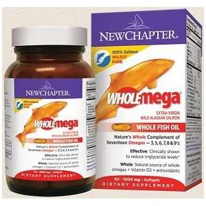  New Chapter Wholemega Whole Fish Oil 1000mg 120 softgels 