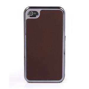    Plating Soft LeatherSkin Case for iPhone 4 (Brown) Electronics