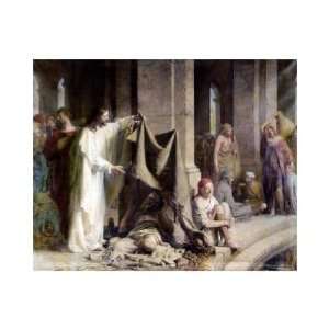  Pool of Bethesda by Carl Bloch. Size 15.97 inches width by 