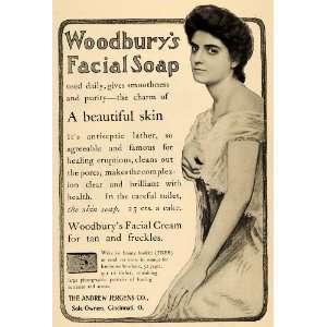 1904 Ad Andrew Jergens Company Woodburys Facial Soap   Original Print 