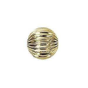 5mm Round Straight Corrugated Gold Filled Bead with 1.5mm Hole   Pack 