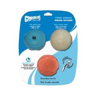 Chuckit Fetch Medley Balls Medium 2.5 inch, 3 pack by Canine Hardware