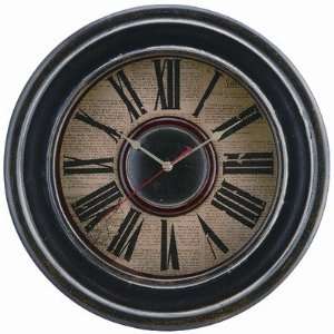  Mckenna Wall Clock in Distressed Black Beauty