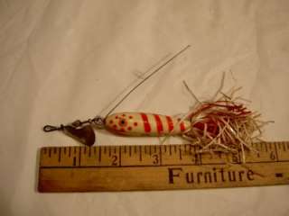 VINTAGE OLD FLORIDA FISHING LURE WOOD EGER BAIT CO. PROP MINNOW TACKLE 