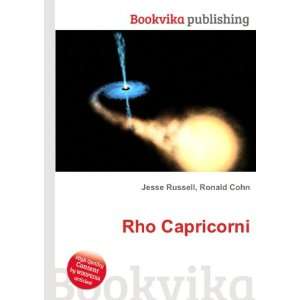  Rho Capricorni Ronald Cohn Jesse Russell Books