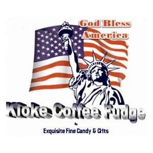 Custom Labeled Gift God Bless America Keoke Coffee Fudge Box  