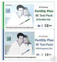 100 OVULATION/PREGNANCY/FERTILITY TEST TESTS + FP chart  
