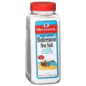 McCormick Sea Salt, Meditteranean, Ground Fine, 41 Ounce Plastic 