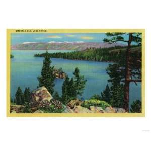  Emerald Bay View   Lake Tahoe, CA Giclee Poster Print 