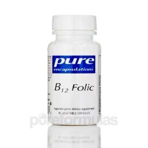  Pure Encapsulations B12 Folate 60 Vegetable Capsules 