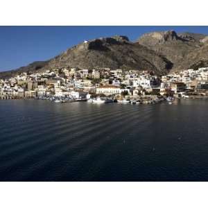  The Town of Pothia See from the Sea, on the Greek Island 